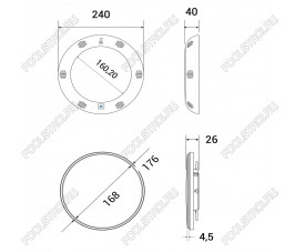 Лицевая рамка для Hayward LED ColorLogic FLAT, light grey Лицевая рамка для Hayward LED ColorLogic FLAT, light grey