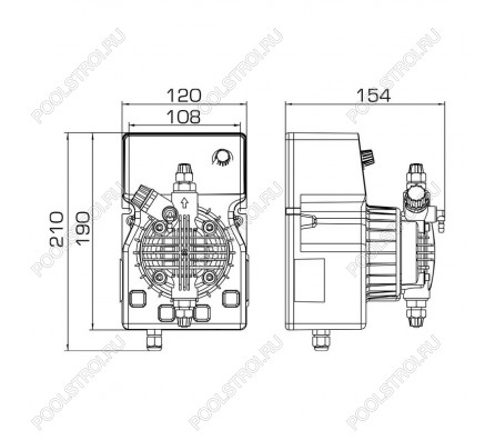 Насос дозир. мембранный DLX-PH-RX-CL/M 05 л/ч 07 бар (5-7/6-5/8-2)