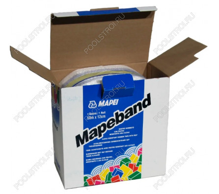 Лента гидроизоляционная из ПВХ Mapeband (Рулон 12см Х 50м)