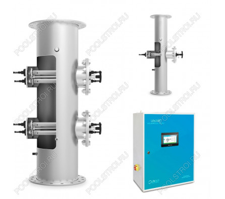 Ультрафиолетовая установка LIfetech TOP 315м3, DN250, 2*3kw, 18000h, Ручная очистка