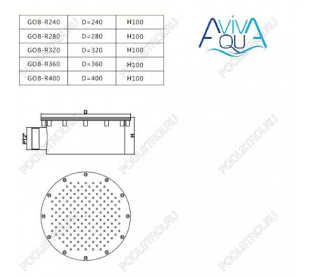 Гейзер Aquaviva GOB-R240 (D240 мм)